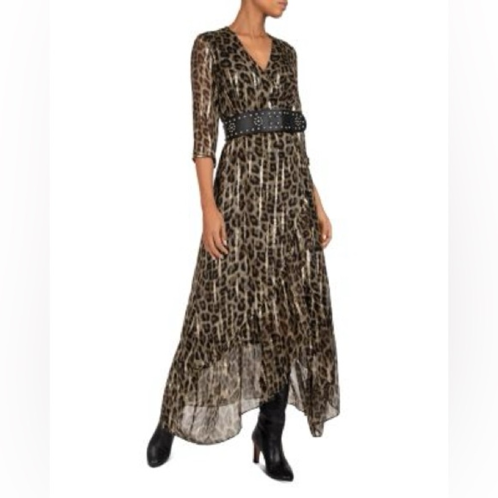 NWOT Ba&Sh Jisy Leopard Midi Maxi Dress